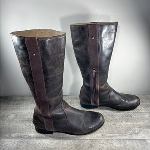 Ugg Australia Junipero 1001996 Brown Women’s Shearling Leather Boots Size 11